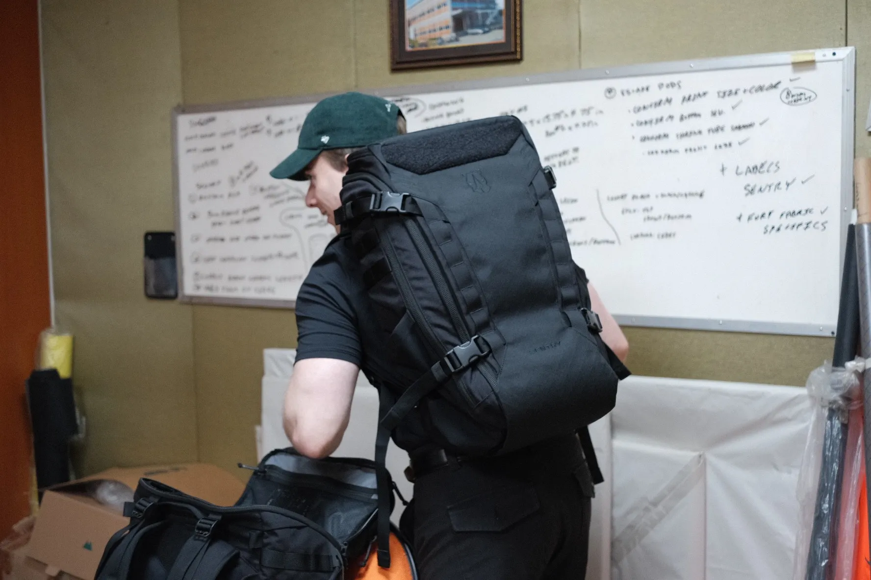 Reviewing the Sentry against the spec board, items ticked off line by line